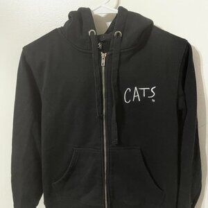 CATS Black Zip-Up Hoodie with Hood